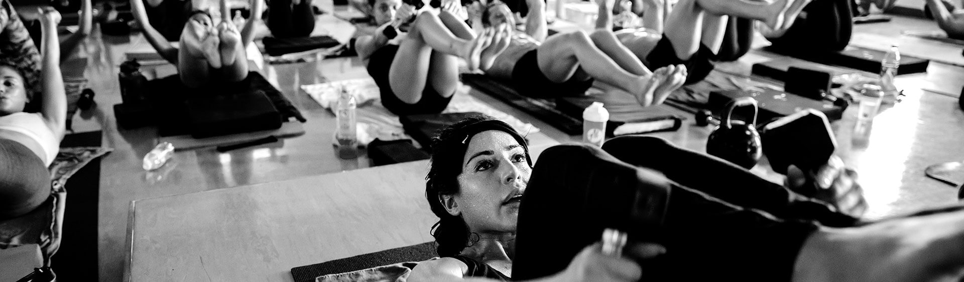 A TruFusion class using dumbbells
